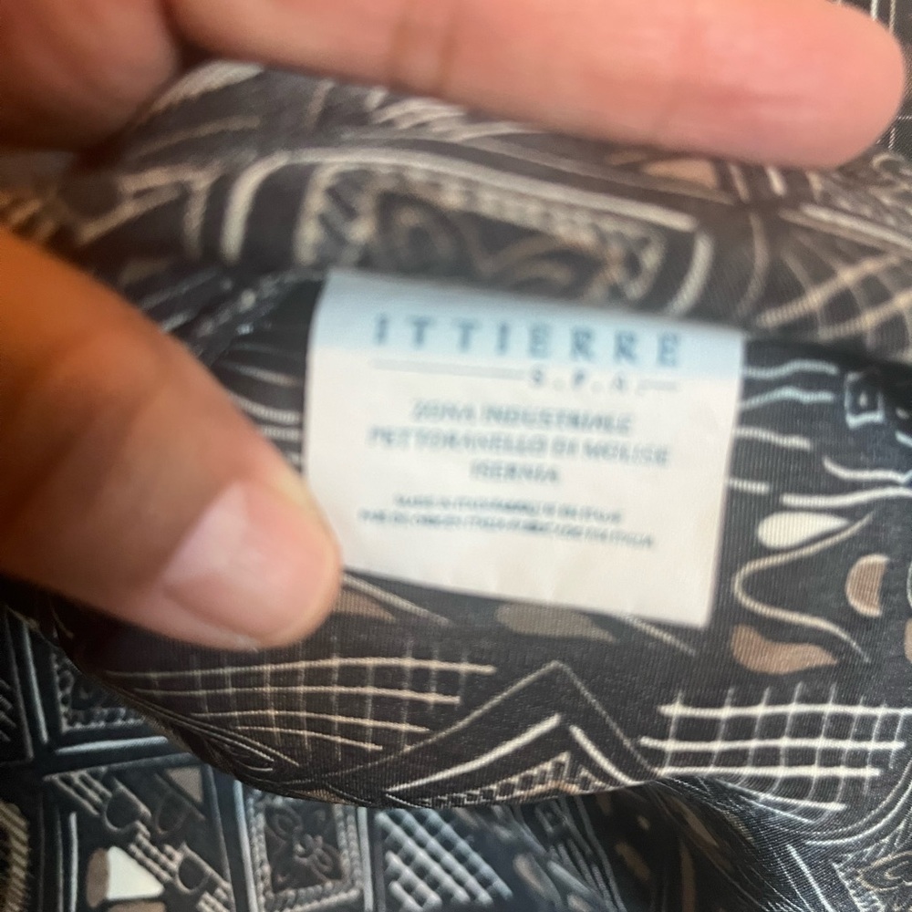 Versace.Geometric Patterned Black and Brown Shirt - Picture 5 of 9